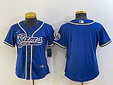 Women's Los Angeles Rams Blank Royal With Patch Cool Base Stitched Baseball Jersey,baseball caps,new era cap wholesale,wholesale hats